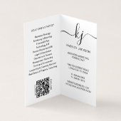 Elegant Script Calligraphy Monogram Logo & Foto Visitekaartjes (Binnen)