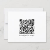 Elegant Script Calligraphy & QR Code Save The Date (Achterkant)