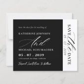 Elegant Script Calligraphy & QR Code Save The Date (Voorkant)