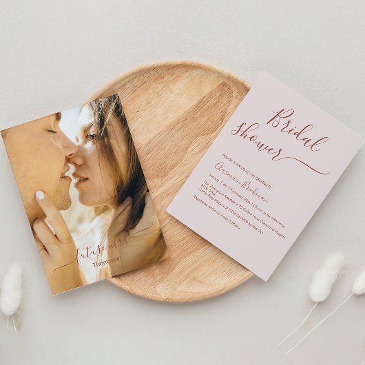 Elegant Script Calligraphy Romantic Vrijgezellenfe Kaart