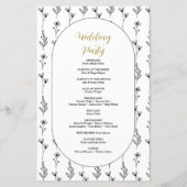 Elegant Script Calligraphy Wedding Program (Achterkant)