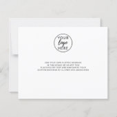 Élégant script Carte de remerciements de logo d'en (Dos)