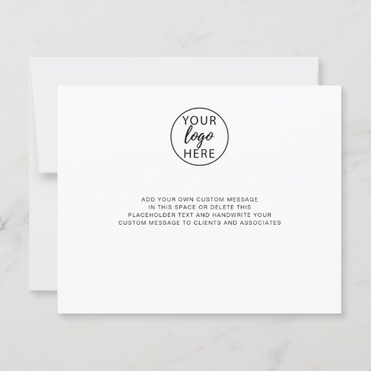 Élégant script Carte de remerciements de logo d'en (Dos)