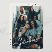 Élégant Script Carte photo de la Saint-Galentin (Devant / Derrière)