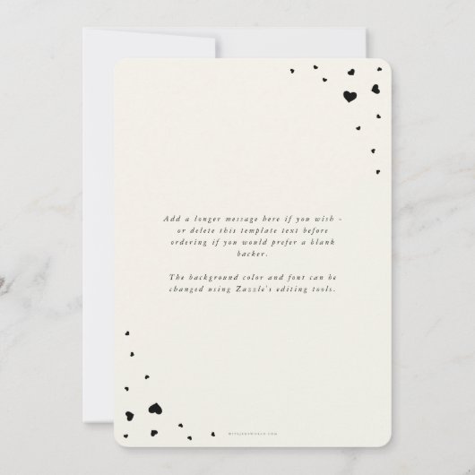 Élégant Script Carte photo de la Saint-Galentin (Dos)