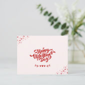 Élégant Script Carte postale Saint-Valentin (Debout devant)