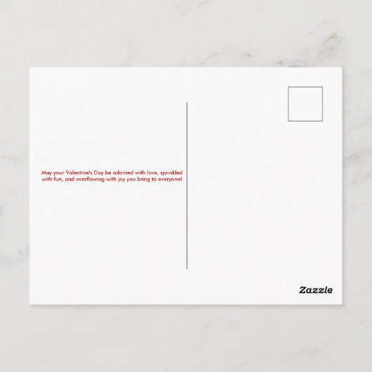 Élégant Script Carte postale Saint-Valentin (Dos)