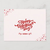 Élégant Script Carte postale Saint-Valentin (Devant)