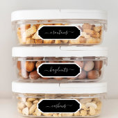 Élégant Script Châtelet Frame Cuisine Étiquettes