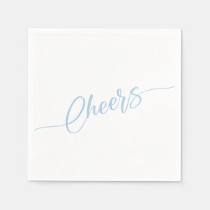 Elegant Script Cheers Party Servet