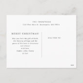 Elegant Script Chic Kerst 4 Foto Collage Feestdagenkaart (Achterkant)