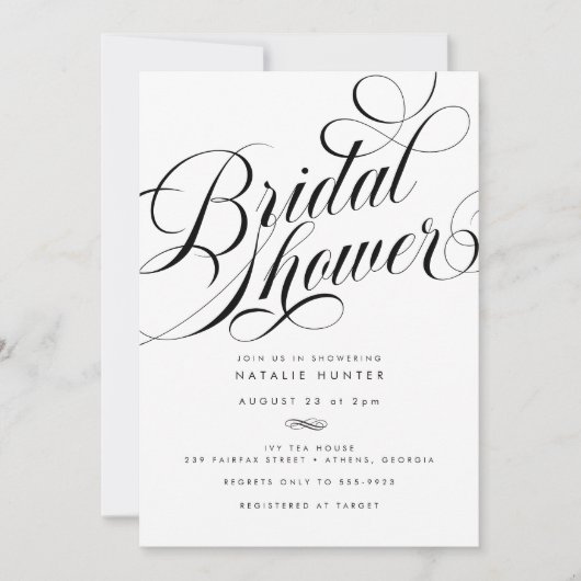 Elegant Script Chic Modern Vrijgezellenfeest Kaart (Voorkant)