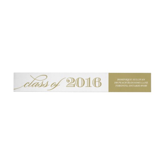 Elegant Script Class of 2016 | Goud Afstuderen (Individueel)