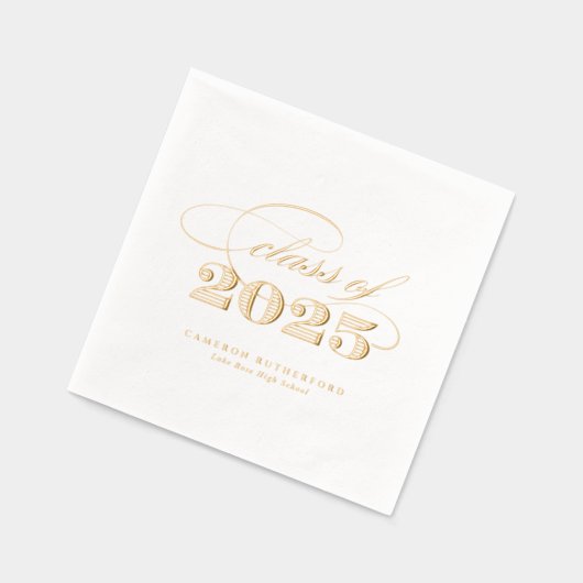 Elegant Script Class of 2025 Afstuderen Folie Servetten (Links)