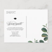 Elegant Script Class of 2025 Foto Afstuderen Aankondigingskaart (Achterkant)