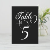 Élégant Script Classic Mariage Numéros de table (Debout devant)