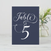 Élégant Script Classic Mariage Numéros de table (Debout devant)