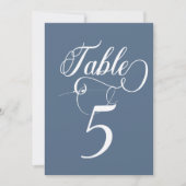 Élégant Script Classic Mariage Numéros de table (Devant)