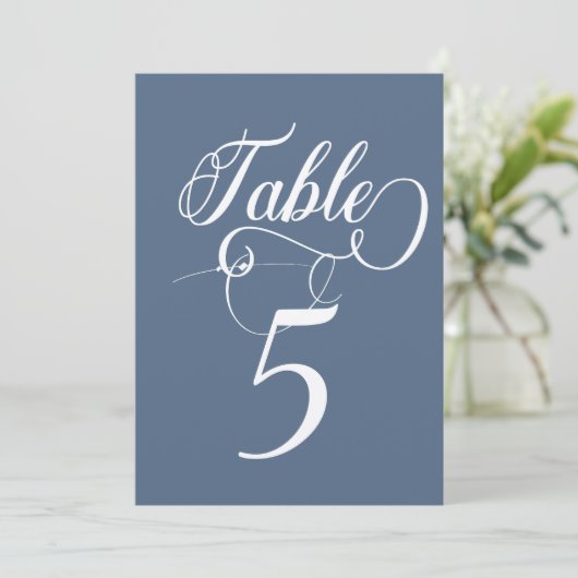 Élégant Script Classic Mariage Numéros de table (Debout devant)