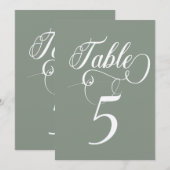 Élégant Script Classic Mariage Numéros de table (Devant / Derrière)