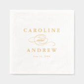Elegant Script Classic Wedding Folie Servetten (Voorkant)
