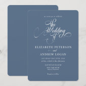 Élégant Script Classic Wedding Invitations (Devant / Derrière)