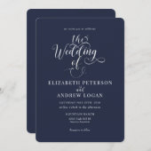 Élégant Script Classic Wedding Invitations (Devant / Derrière)