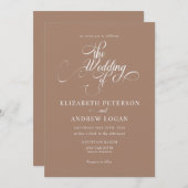 Élégant Script Classic Wedding Invitations (Devant / Derrière)
