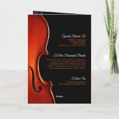 Elegant Script Classy Music Senior Recital Program (Achterkant)