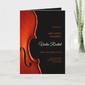 Elegant Script Classy Music Senior Recital Program (Voorkant)