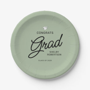 Elegant Script Congrats Afstudeerder Graduation Pa Papieren Bordje
