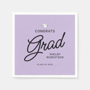 Elegant Script Congrats Afstudeerder Graduation Pa Servet