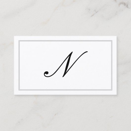 Élégant, Script Consultant Carte de visite (Dos)