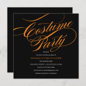 Élégant Script Costume Party Invitation (Devant / Derrière)