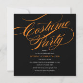Élégant Script Costume Party Invitation (Devant)