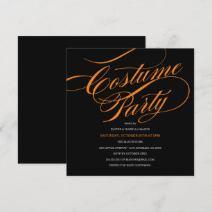 Élégant Script Costume Party Invitation