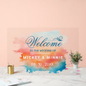 Élégant Script couleur eau brossé Mariage de bienv (Mariage)