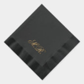 Élégant Script Couple Monogramme Initiales Mariage (Droite)