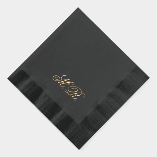 Élégant Script Couple Monogramme Initiales Mariage (Droite)