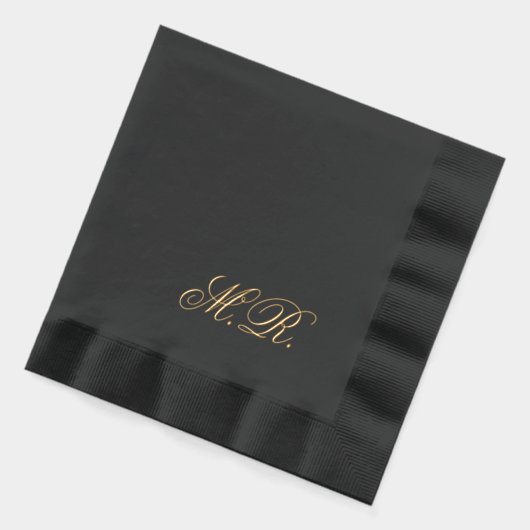 Élégant Script Couple Monogramme Initiales Mariage (Gauche)