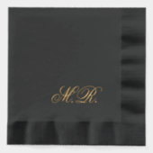 Élégant Script Couple Monogramme Initiales Mariage (Recto)
