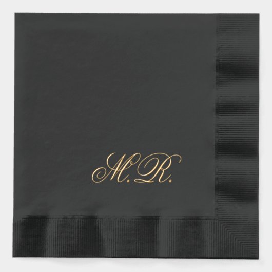 Élégant Script Couple Monogramme Initiales Mariage (Recto)