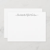 Elegant Script Couple Name Wedding Pas getrouwd Notitiekaartje (Voorkant / Achterkant)