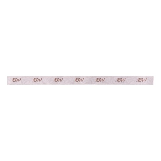Elegant Script Couples Monogram Wedding Terracotta Lint (Voorkant)