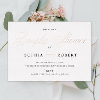 Elegant Script Couples Shower Roos Gold