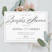 Elegant Script Couples Shower Wedding Kaart