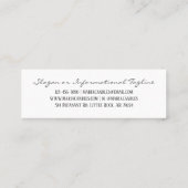 Elegant Script Cream Artisan Candle Maker Mini Visitekaartje (Achterkant)