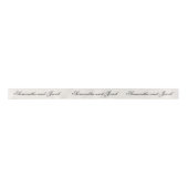 Elegant Script Cream Bruiloft Lint (Voorkant)