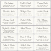 Elegant Script Cream Wedding Guest Address Sticker (Voorkant)