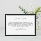 Élégant script Cross Custom Funeral Carte de remer (Debout devant)